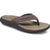 Zehentrenner CROCS "Yukon Vista II Flip", Herren, Gr. 43, braun (espresso), Lederimitat, sportlich, Schuhe, Sandale, Sommerschuh mit Ziernaht