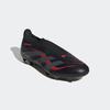Fußballschuh ADIDAS PERFORMANCE "PREDATOR LEAGUE LACELESS FG/MG", Gr. 46, core schwarz, grau four, lucid rot, Synthetik, sportlich, Schuhe, für Rasenplätze