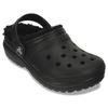 Clog CROCS "Classic Lined Clog", Kinder, Gr. 27, schwarz, Croslite, Basic, Schuhe, Kindergartenschuh, Hausschuh mit kuscheligem Futter