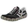 Slip-On Sneaker RIEKER, Damen, Gr. 41, schwarz (schwarz, grau), Leder, Lederimitat, kontrastfarbene Details, sportlich, Schuhe, Halbschuh, Schlupfschuh, Freizeitschuh mit weicher Innensohle