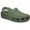 Clog CROCS "Yukon Vista II LiteRide Clog", Herren, Gr. 46, khaki, army grün, Croslite, Lederimitat, sportlich, Schuhe, Sommerschuh, Gartenschuh, Trekking, mit komfortablem Fersenriemen
