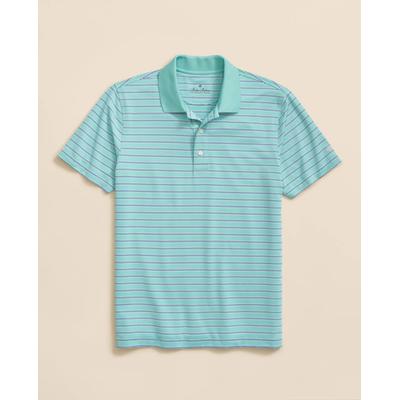 Brooks Brothers Men's Performance Series Stripe Polo Shirt | Green | Size Small