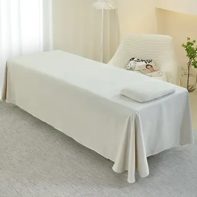 Solid Bed Skirt for Beauty Salon, Massage Table Sheet, Skin-Friendly Massage Bed Cover, SPA Bed Full