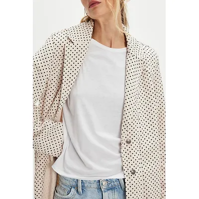 We The Free Monique Denim Duster Jacket at Free People in Tiny Dot, Size: Small