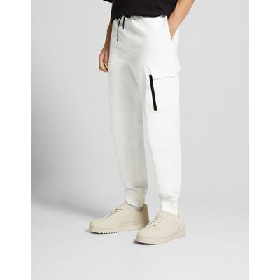 Bershka Slim Cargo Joggers Men Xxl White