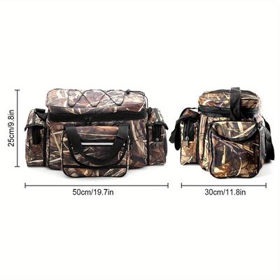 TEMU Lixada Large Capacity Fishing Tackle Bag - Abs, , Shoulder Strap For & Hunting Image