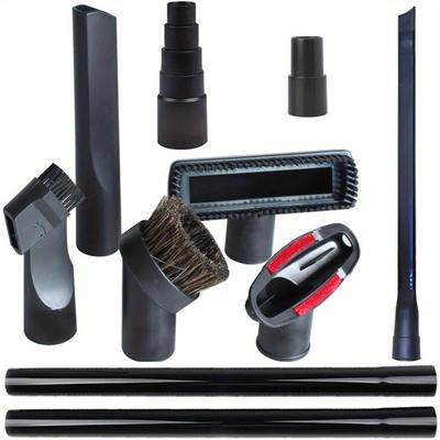 "TEMU Vacuum Attachment Kit With Hose Adapter - Includes 1-1/4" & 1-3/8" Connectors, Crevice Brush, Extension Wands, And More For Shop Vac - Ideal For Carpets, Furniture, And Pet Hair Removal" Image