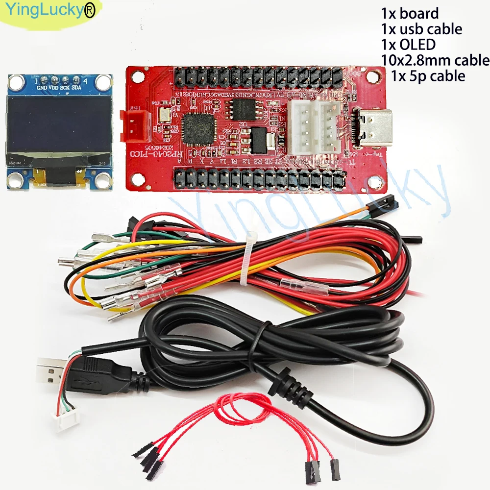 DIY Raspberry Pi Pico Zero Delay USB Board Encoder, PC PS4 Slot Switch, Game Arcade Joystick, Hitbox Controller, PC Joystick Image