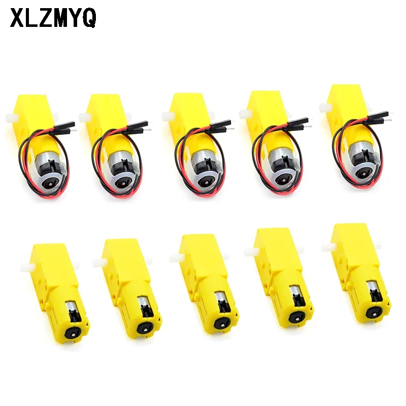 5 Stück TT Motor 130 Motor Smart Car Getriebemotor Roboter Smart Car Doppelwelle Gelb 1:48/1:120/1:220 DC-Motoren Image
