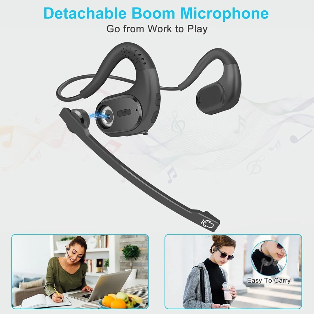 Bluetooth 5.3 Kabelloses Headset mit Mikrofon, LKW-Treiber, Bluetooth-Headset, Sport-Bluetooth-Headset, SP-Geräuschunterdrückung Image