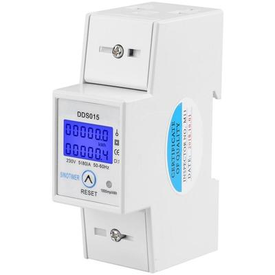 Jeffergarden 5-80A 230V 50Hz Digital LCD Einphasen-Energiezähler Wattmeter DIN-Schienenmontage Image