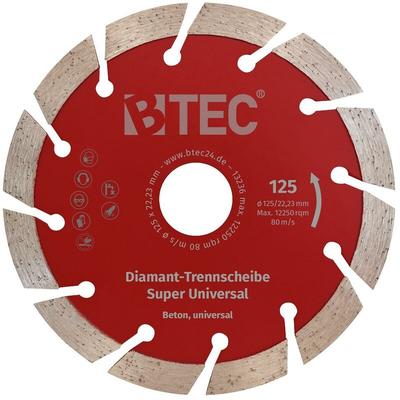 Diamanttrennscheibe 125x22,2 mm für Beton, Mauerwerk, Ziegel uvm. Diamant Trennscheibe 125 mm Image