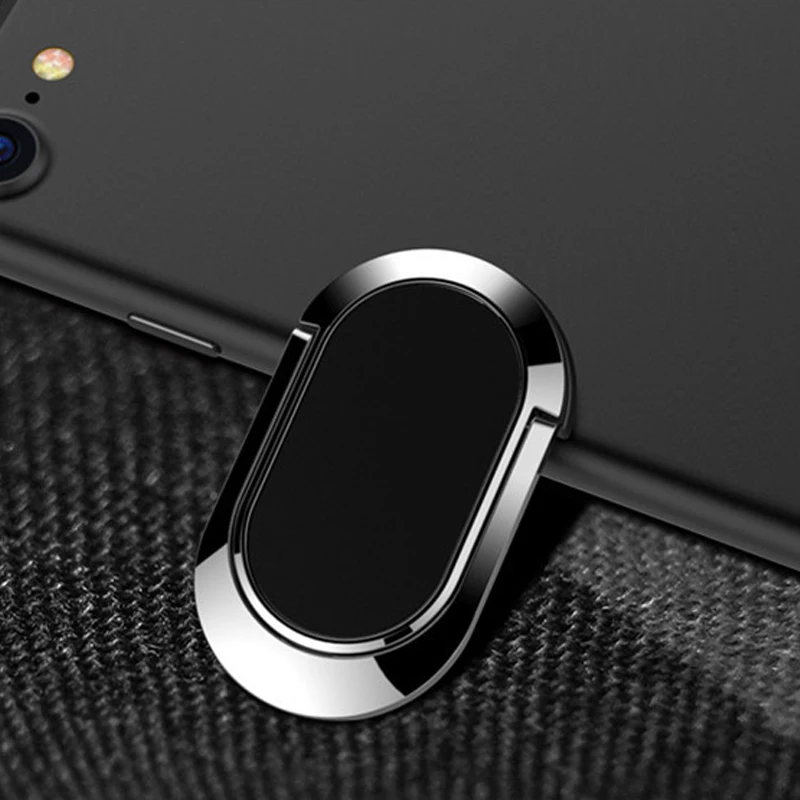 Anneau de doigt ovale en métal de luxe, Support pour téléphone Portable, autocollant arrière pour Smartphone, Support de voiture de bureau pour iPhone Xiaomi