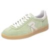 Sneaker RIEKER SPORT "San Diego", Damen, Gr. 43, weiß (mint, sanftes weiß), Veloursleder, sportlich, Schuhe, Retro-Sneaker, Freizeitschuh, Halbschuh mit herausnehmbarem Fußbett