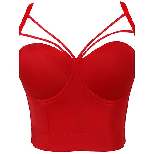 Damen Korsett Shapewear Taillenmieder Taillenmieder RückenfreiNightwearPOLY Date Club Bar Einfarbig Sexy Korsett Sexy Schwarz Weiß Rote Sommer Image