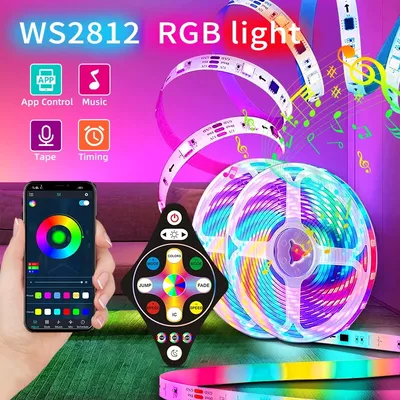 WS2812 5050 RGB IR Bluetooth Led Strip Lights 1M-30M RGBW led strip TV BackLight Room Decoration