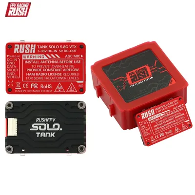 Rushfpv Rush Tank Solo Vtx 5.8GHZ 1.6W VTX Video Transmitter Built-in Microphone Heat Dissipation