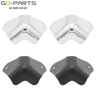 34*34*34mm Metal Corner Protector Edge Guard Hardware For Electric Guitar Amplifier Cabinet Loudspeaker Box Nickel Plated 4PCS