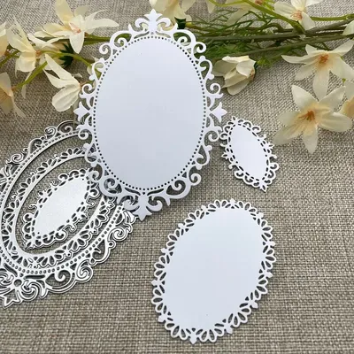 Lace oval frame Metal Cutting Dies Stencils For DIY Scrapbooking Decorative Embossing Handcraft Die