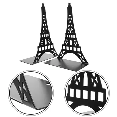 Book Ends Book End Metal Bookend Creative Eiffel Tower Bookends Black Shelf Black Bool Organizer