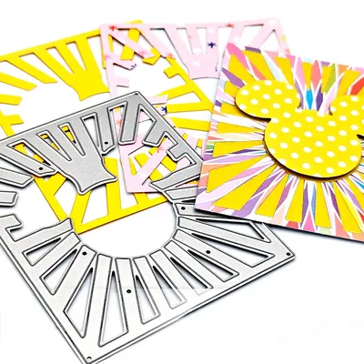 Disney Sunburst Mouse Frame Cutting Dies Background Diecuts for DIY Scrapbooking Decorative Paper