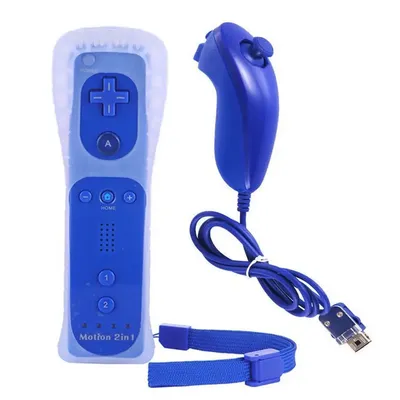 Built-in Motion Plus Wireless Remote Gamepad Controller For W ii Nunchuck 2 in1 For Remote Controle