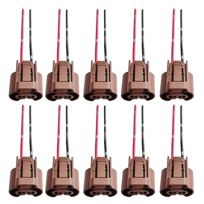 NHAUTP 10Pcs Original HB4 9006 Socket Connector WiresFemale Plug Base Wiring Harness Car Lights