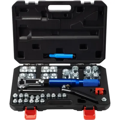 Hydraulic Flaring Tool Kit, 45° Double Flaring Tool, Brake Repair Brake Flaring Tools for