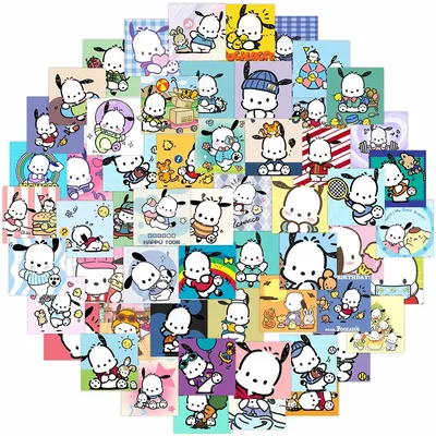 10/30/50PCS Sanrio Cute Pochacco Cartoon Sticker DIY Phone Laptop Luggage Skateboard Kawaii Graffiti