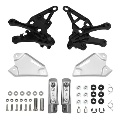 Black Front Driver Foot Pegs Pedals Bracket For Kawasaki Z900 ABS 2017 2018 2019 2020 2021 2022 2023