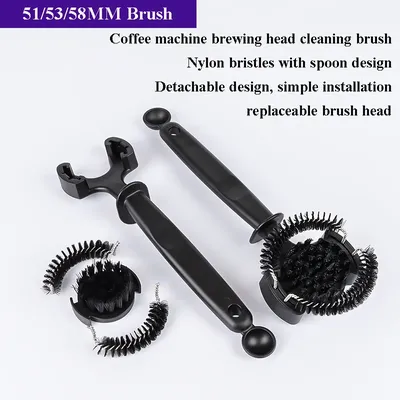 51/53/58mm Coffee Machine Brush Semi-automatic Removable Coffee Maker Espresso Group Head Cleaning