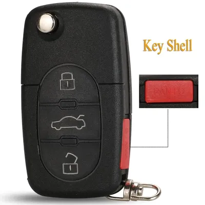 jingyuqin 3+1 BTN Remote Flip Car Key Shell Case For VW Volkswagen Passat Jetta Golf Beetle 1998