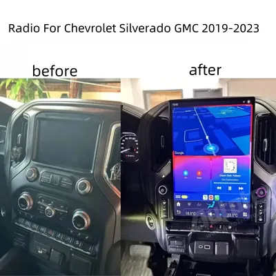 15.6 Inch Screen Android 13 For Chevrolet Silverado GMC 2019-2023 Auto Radio Car GPS Player Navigation Head Unit Multimedia