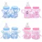 12pcs Boy Girl Plastic Feeder Bottle Cute Blue Pink Candy Box Baptism Christening Gender Reveal Party Baby Shower Gifts Supplies