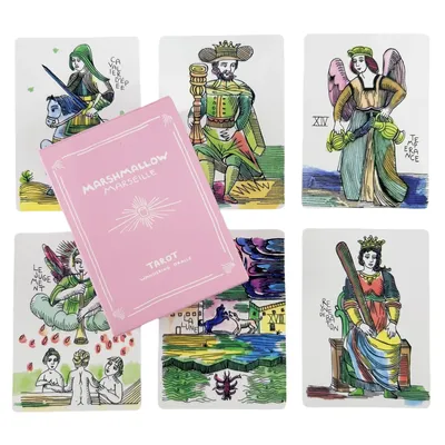 Marshmallow Marseille Tarot Cards Game Fate Visions Divination Centennial Wisdom Edition Oracke