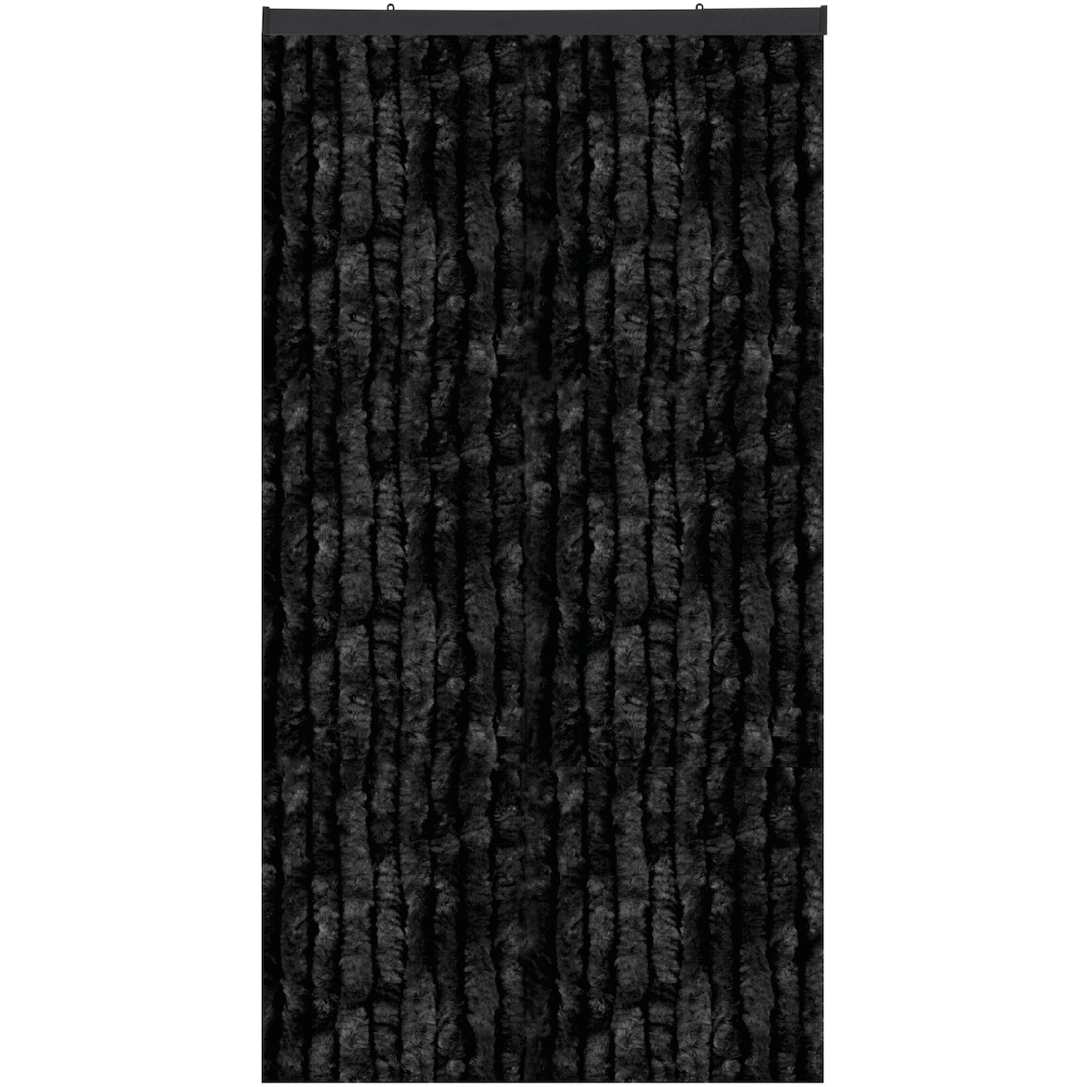 Arsvita Flauschvorhang 56x185 Unistreifen schwarz Image