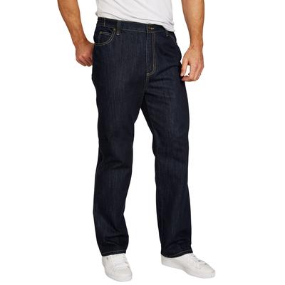 Men's Big & Tall Loose-Fit Side Elastic 5-Pocket Jeans by Liberty Blues in Indigo (Size 56 40)