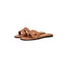 Pantolette TOMMY HILFIGER "TH LOGO STRAP MULE", Damen, Gr. 38, braun, Leder, modisch, Schuhe, Bequemschuh, Sommerschuh, Flats mit TH-Logo