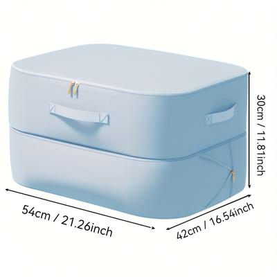 TEMU 1pc New Polyester Down Jacket Storage Bag, Travel Portable Clothing Organizer, Large Capacity Wardrobe Storage Bag Image
