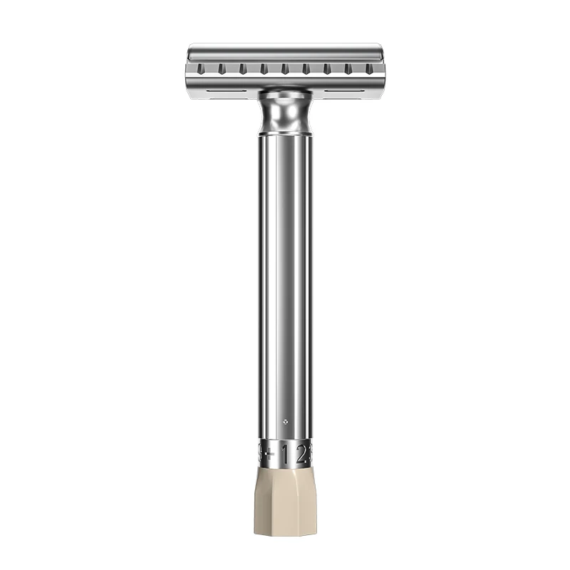 Minghi Safety Double Edge Razor, 9-Gang-verstellbare Rasierer, klassischer Metallrasierer im Tradision-Design mit 5 Klingen Image