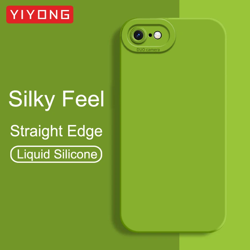 Für iphone8 fall yiyong original flüssiges silikon soft cover für iphone se 2 3 se2 se3 7 8 plus iphone7 iphonese hüllen Image