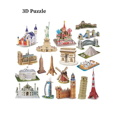 Giocattoli educativi Puzzle 3D Giocattoli Bambini Sviluppo intellettuale Mondi Costruzione di