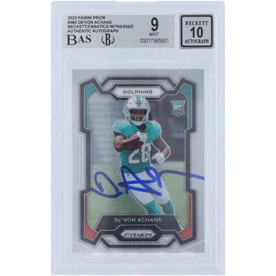 V106832 DOL De'Von Achane Miami Dolphins signiert 2023 Panini Prizm #365 Beckett Fanatics bezeugt authentifiziert 9/10 Rookie-Karte De’Von Achane AUT PAA TRADING CARDS 45646 AUTTRC CA01F06873 #23 Image