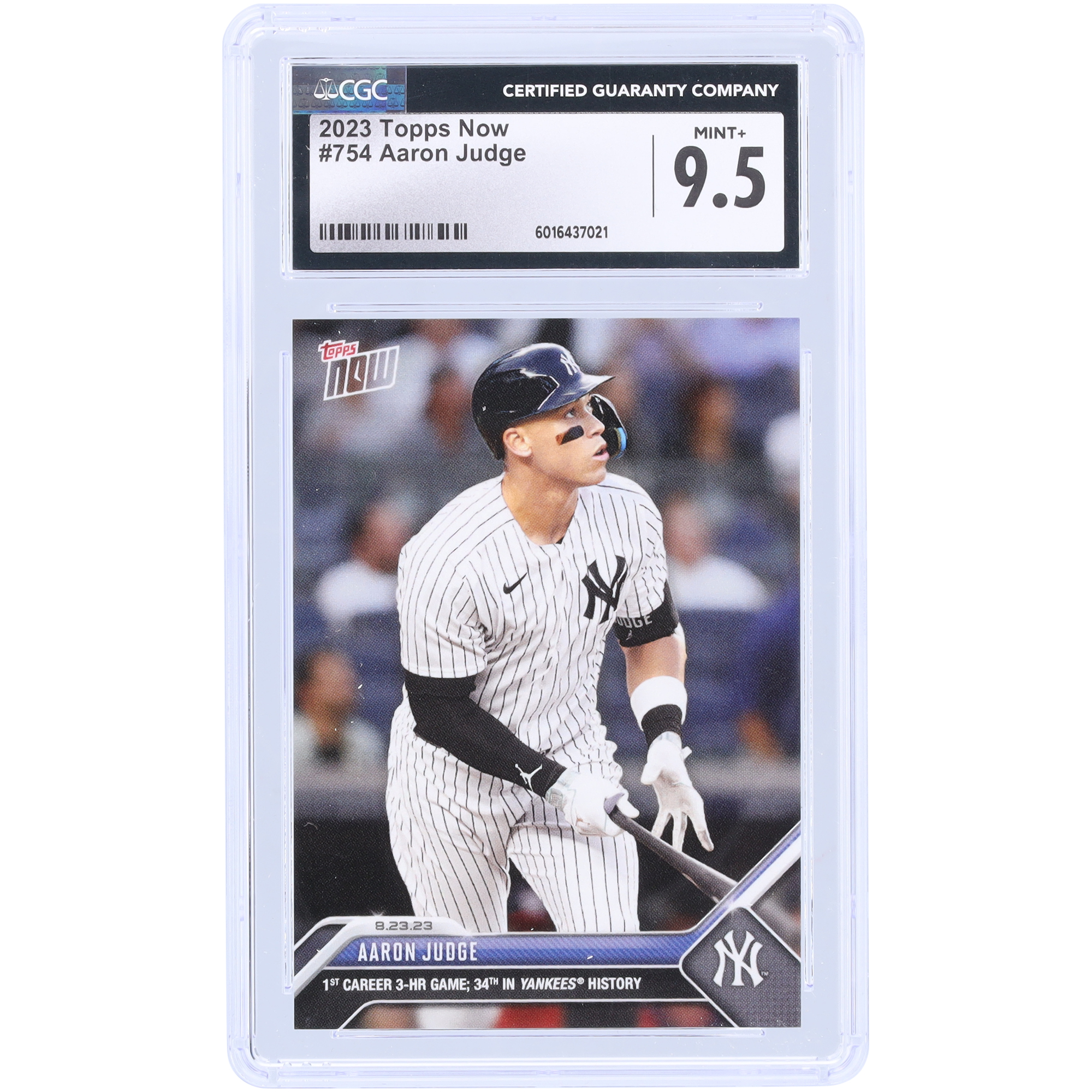 V106832 Yankee Aaron Judge New York Yankees 2023 Topps Jetzt 1. 3-HR-Spiel seiner Karriere; 34. in der Geschichte der Yankees #754 CGC authentifizierte 9,5-Karte Aaron Judge UNS TPP TRADING CARDS 45664 COLTRC CC01BB1516 #56 Image