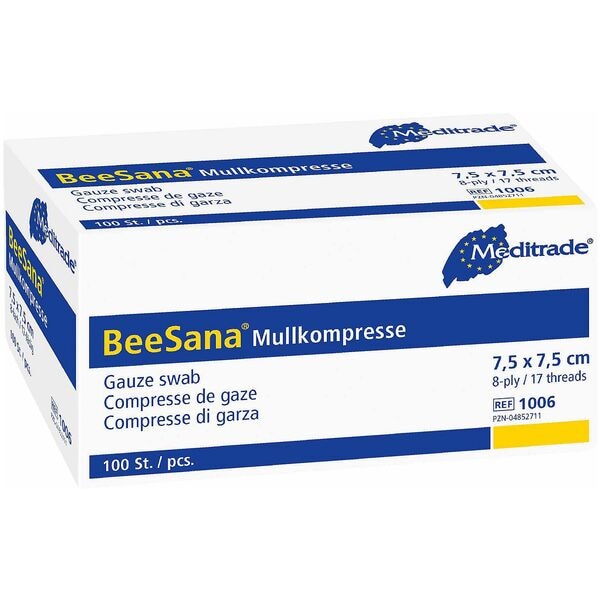 Meditrade 100er-Pack Mullkompresse 8-fach 7,5 x 7,5 cm Image