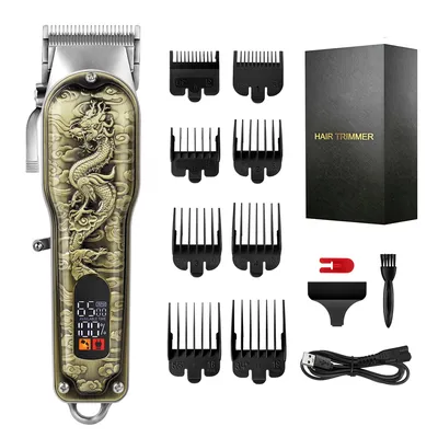 KIKIDO Hair Clipper Mens Beard Trimmer Professional Cordless Rechargeable Hair Cutter Kit Barber