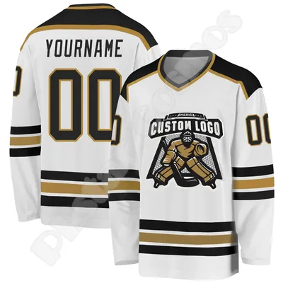 Hockey Jersey Custom Name Team Logo Number Colorful Pullover Vintage Retro Long Sleeves 3DPrint