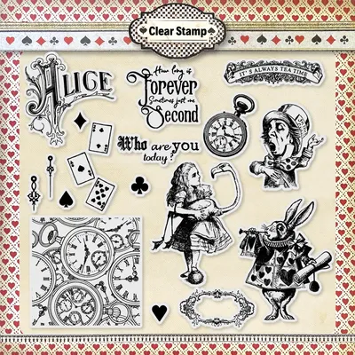 European Retro Style Clear Stamps for Scrapbooking, Rubber Stamp, Craft Supplies, Card Making,