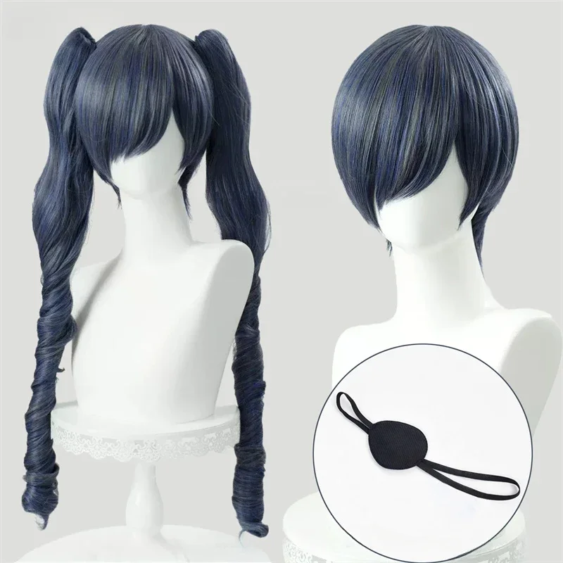 Anime Wigs Cosplay Ciel Phantomhive Cosplay Wig Blue Grey Wig Heat Resistant Halloween Party Women Men Wigs