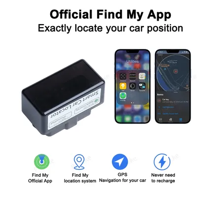 Mini GPS Tracker For Car OBD2 Locator For Apple Find My ITag OBD GPS Monitor Tracker Vehicle
